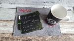 Tassenuntersetzer mit Memoboard